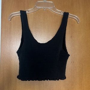 Love Tree Black Cropped Tank